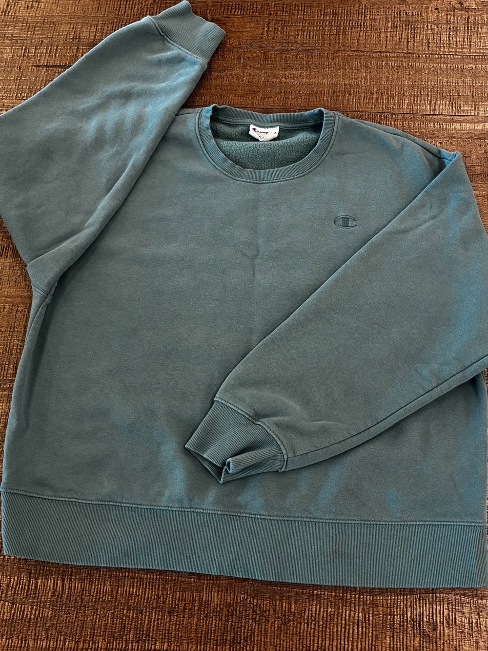 Champion Men's Crewneck Sweatshirt in Teal Green